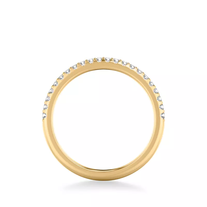 18K Yellow Gold Tiana Half Way Diamond Band