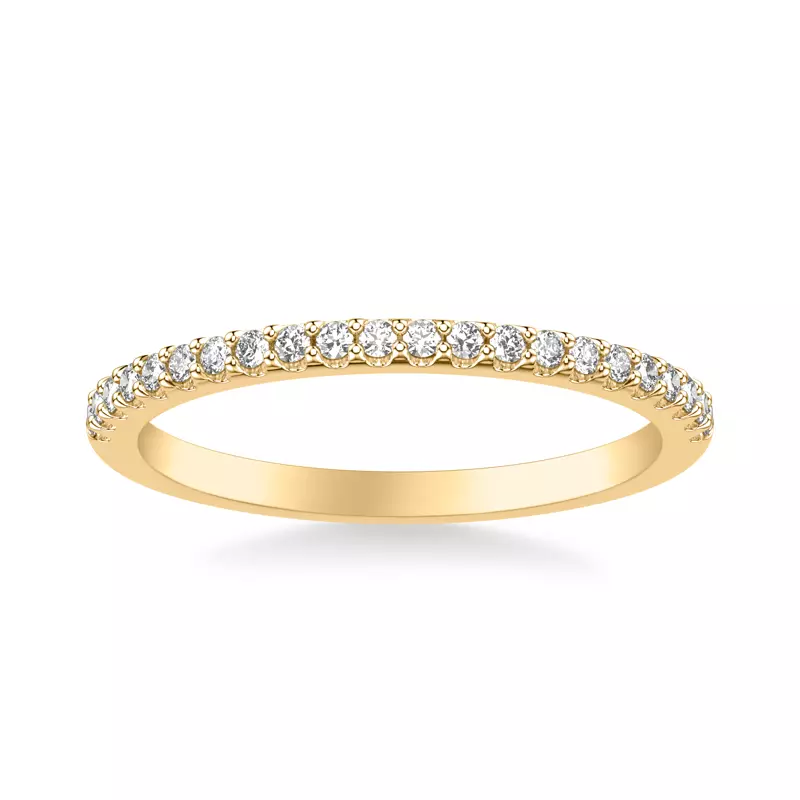 18K Yellow Gold Tiana Half Way Diamond Band