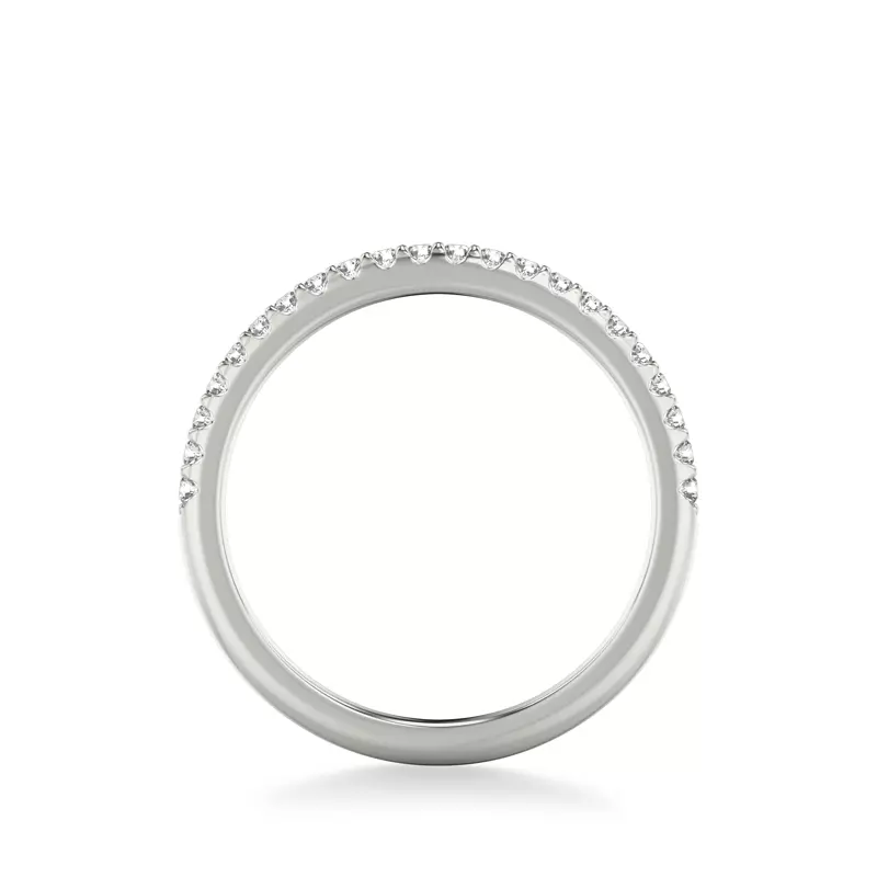 Platinum Tiana Half Way Diamond Band