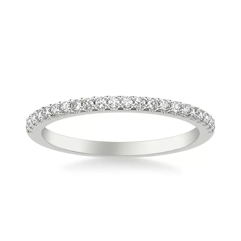 Platinum Tiana Half Way Diamond Band
