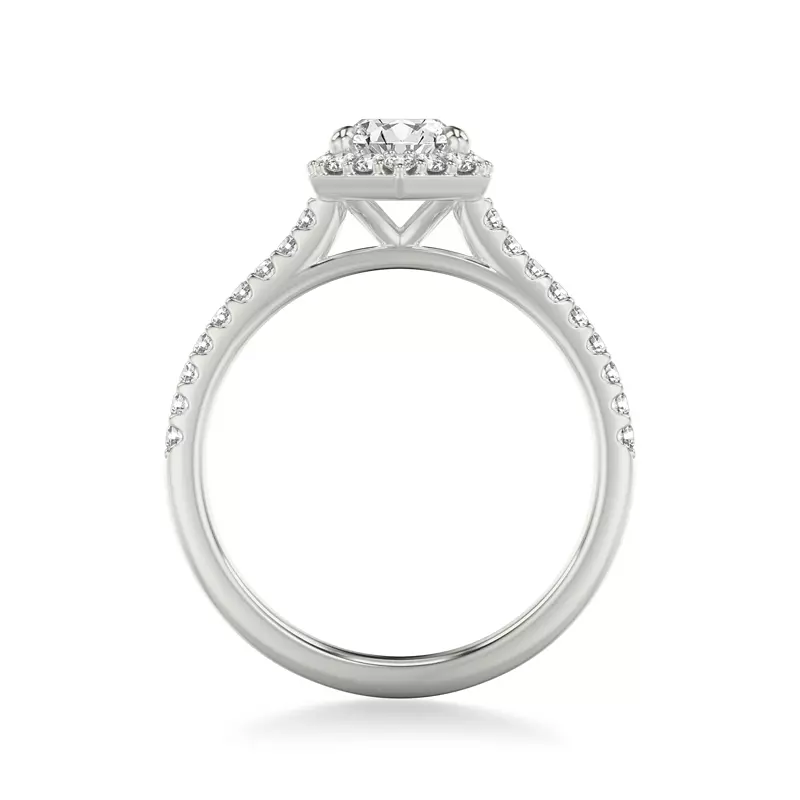 14K White Gold Lorelai Halo Engagement Ring