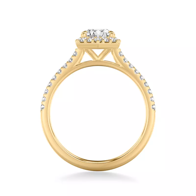 14K Yellow Gold Lorelai Halo Engagement Ring