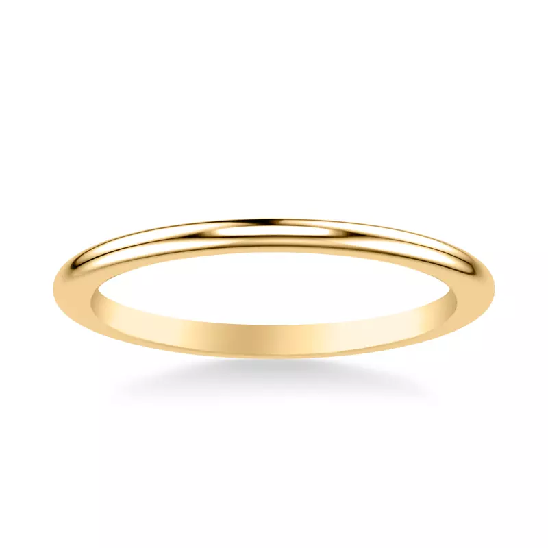 14K Yellow Gold Delphina High Polished Band
