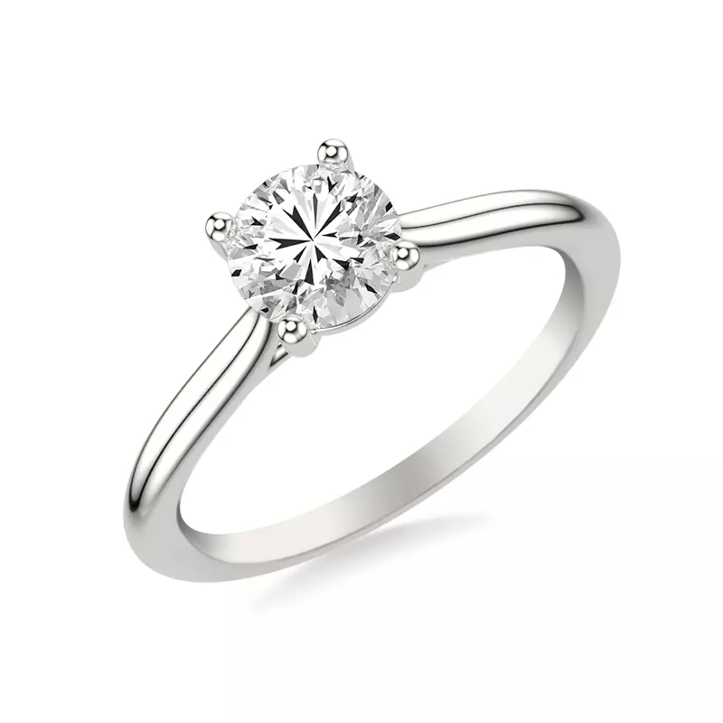 18K White Gold Delphina Solitaire Engagement Ring