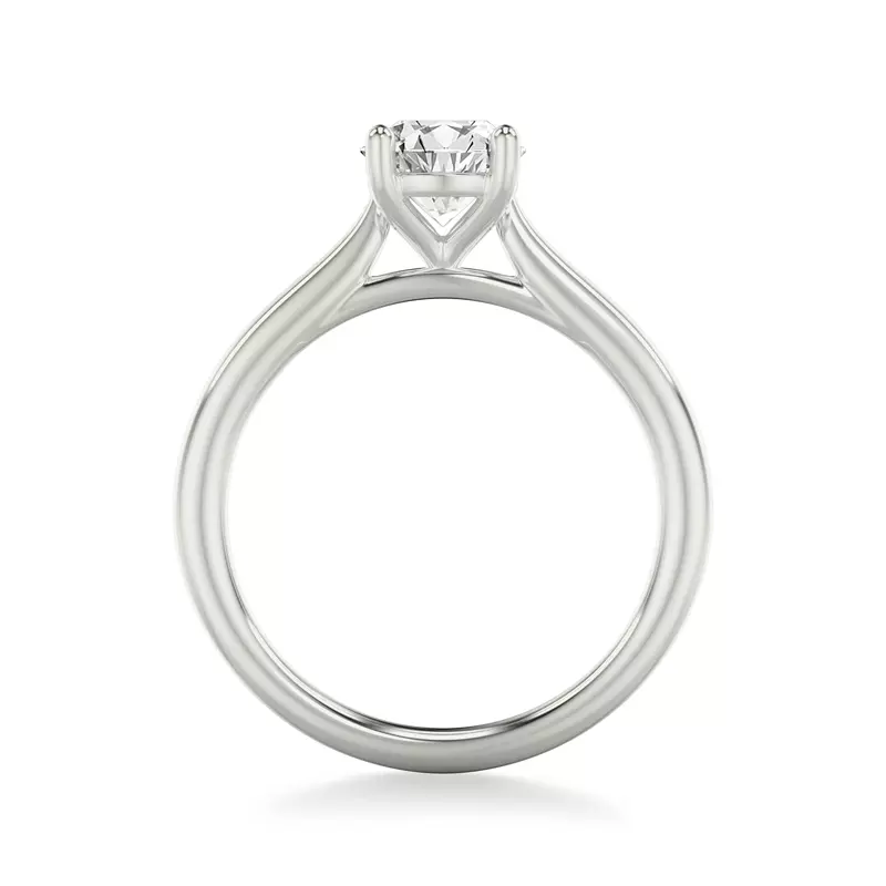 18K White Gold Delphina Solitaire Engagement Ring