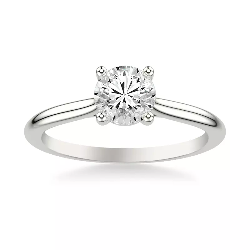 18K White Gold Delphina Solitaire Engagement Ring