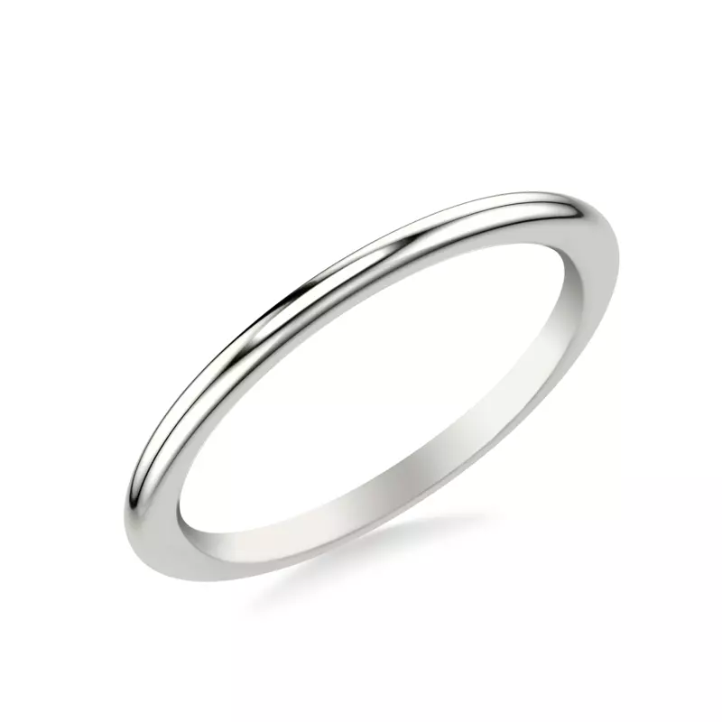 Platinum Delphina High Polished Band