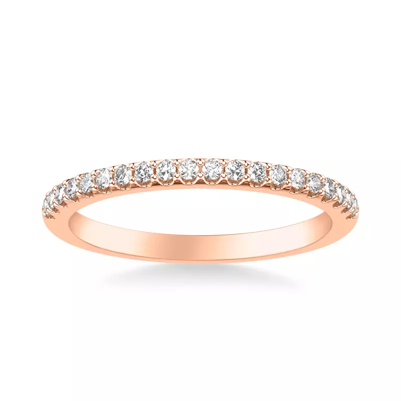 14K Rose Gold Peyton Pavé Diamond Band