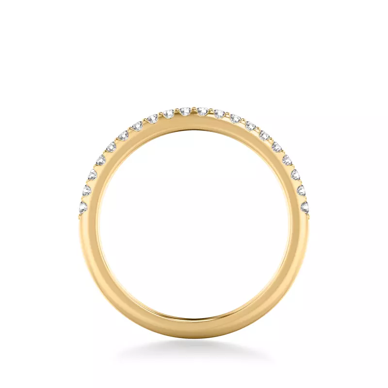 14K Yellow Gold Peyton Pavé Diamond Band