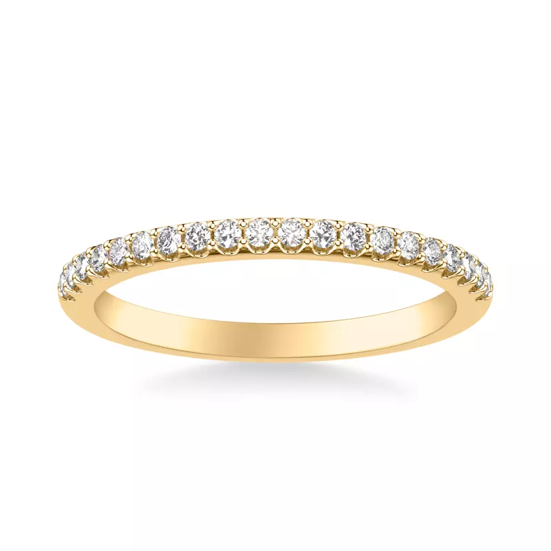14K Yellow Gold Peyton Pavé Diamond Band