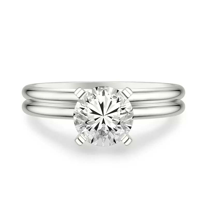 14K White Gold Blaine Polished Wedding Band