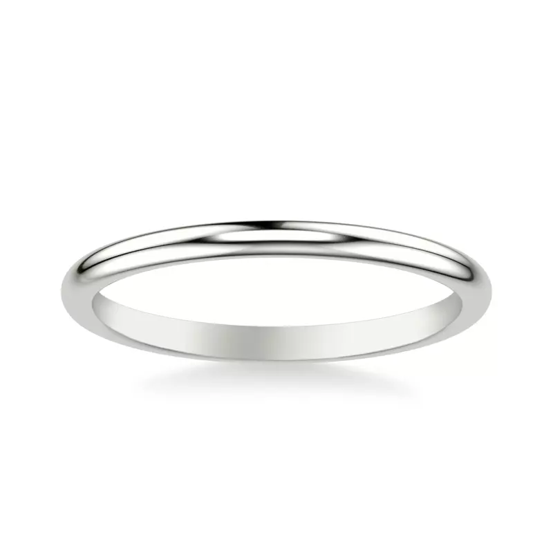 14K White Gold Blaine Polished Wedding Band
