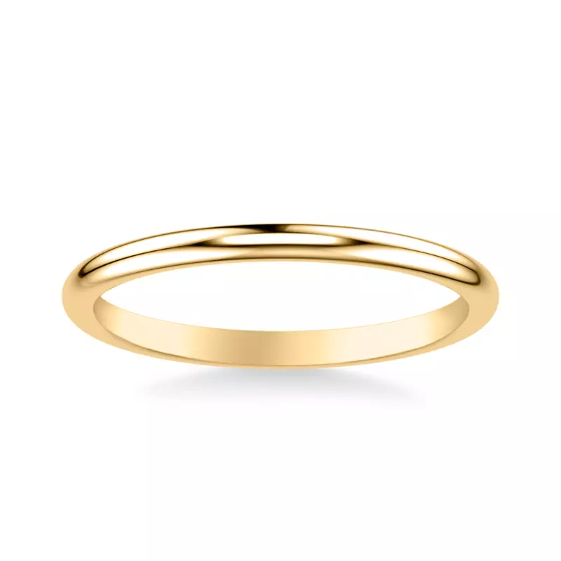 14K Yellow Gold Blaine Polished Wedding Band
