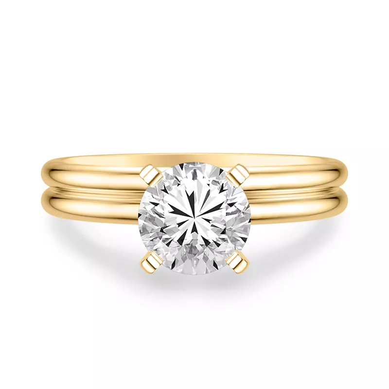 18K Yellow Gold Blaine Polished Wedding Band
