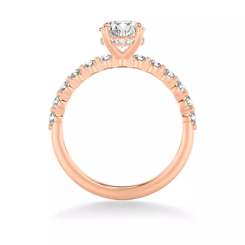 14K Rose Gold Bliss Shared Prong Diamond Engagement Ring