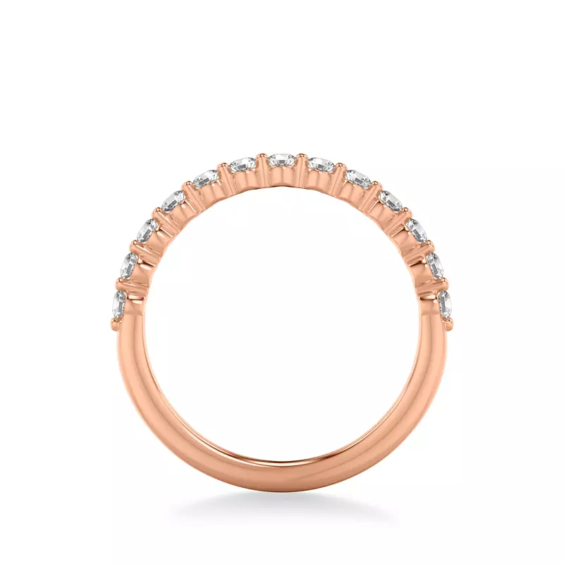 14K Rose Gold Bliss Shared Prong Diamond Band