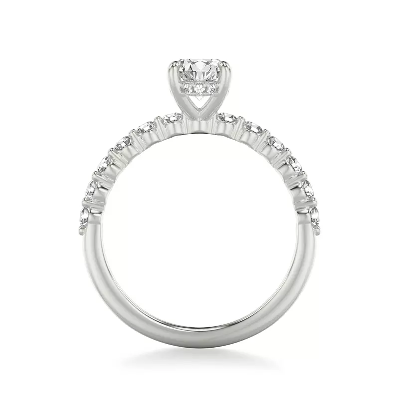 14K White Gold Bliss Shared Prong Diamond Engagement Ring