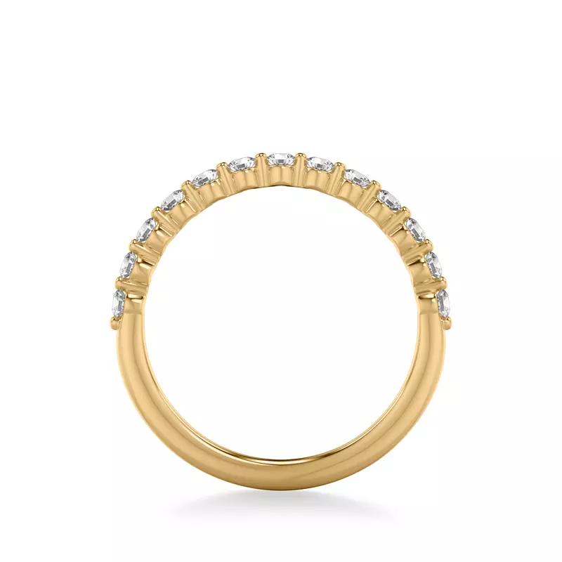 18K Yellow Gold Bliss Shared Prong Diamond Band