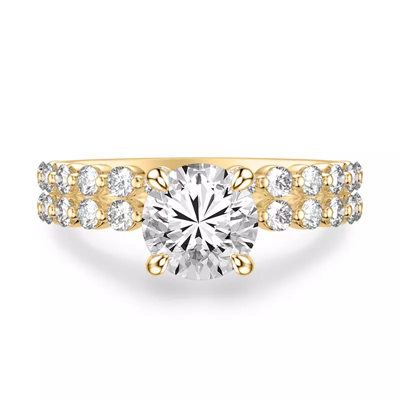 18K Yellow Gold Bliss Shared Prong Diamond Band