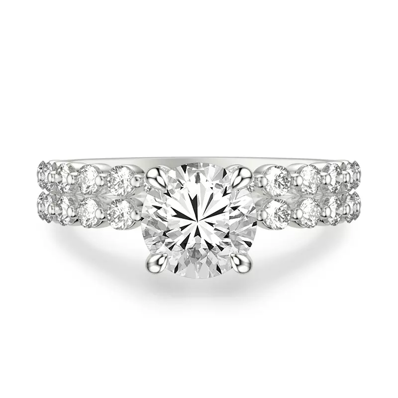 Platinum Bliss Shared Prong Diamond Band