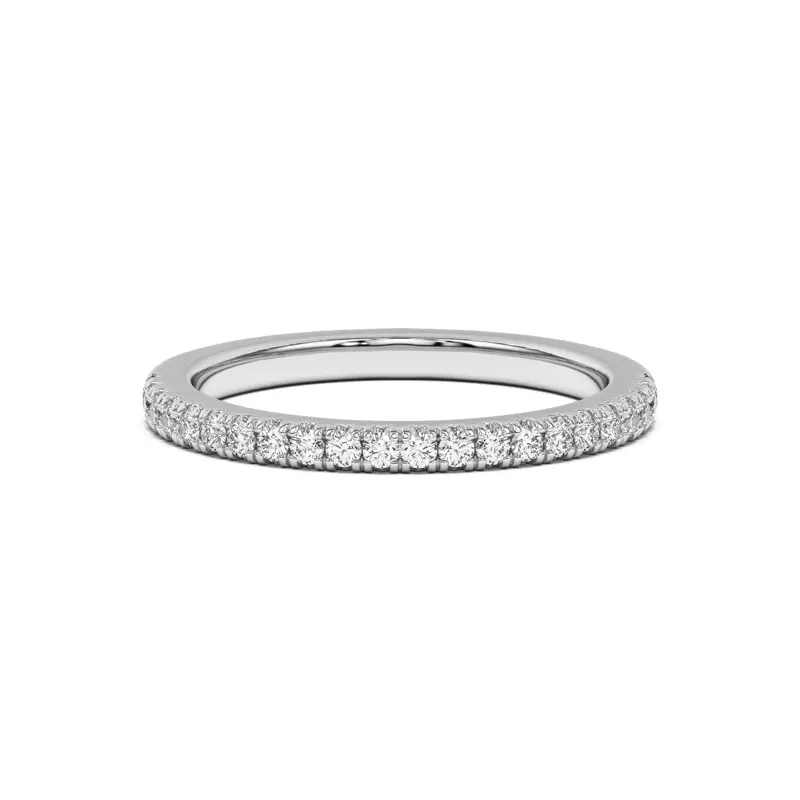 18K White Gold Penny Pavé Diamond Band