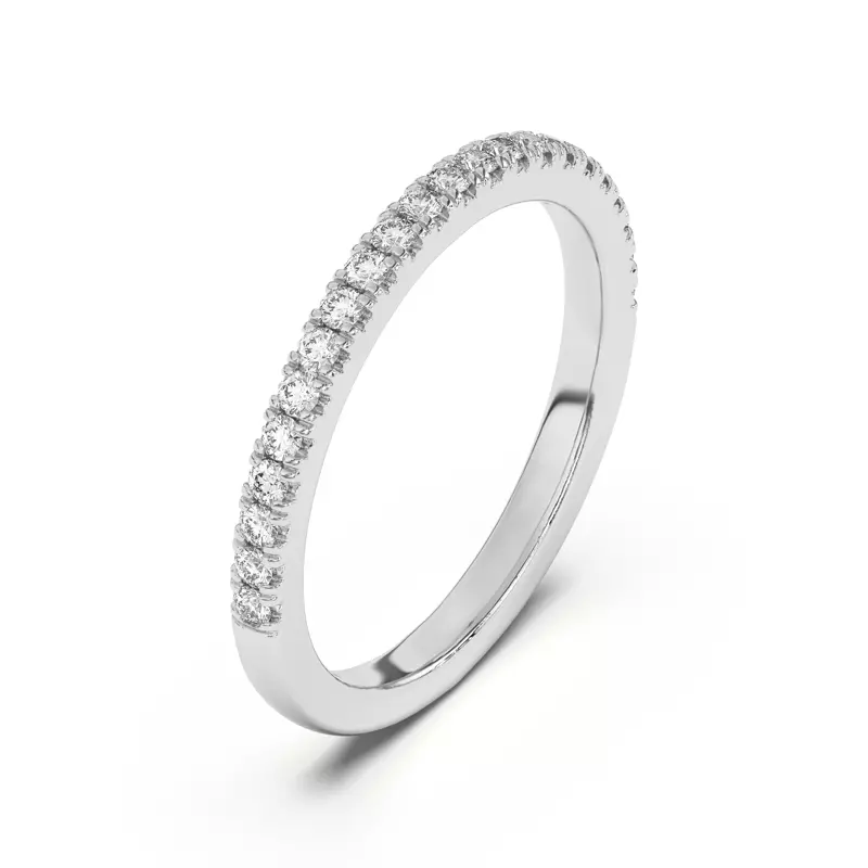 Platinum Penny Pavé Diamond Band
