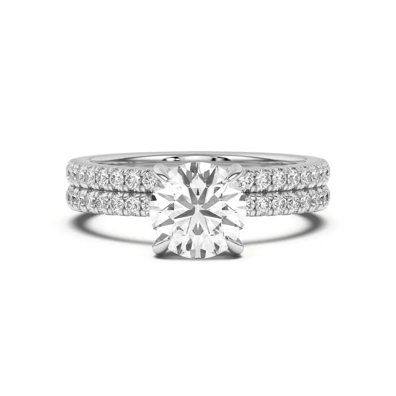 Platinum Penny Pavé Diamond Band