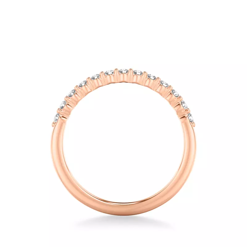 14K Rose Gold Bliss Petite Shared Prong Diamond Band
