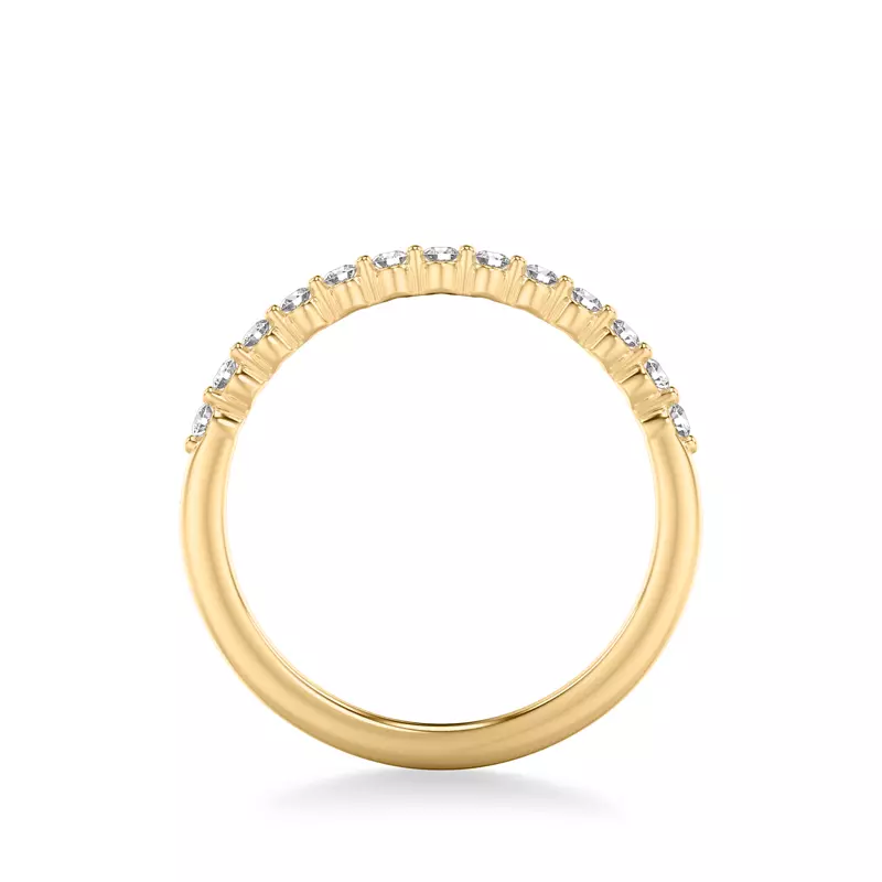 18K Yellow Gold Bliss Petite Shared Prong Diamond Band