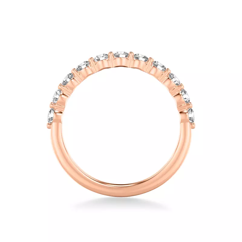 14K Rose Gold Bliss Grand Shared Prong Diamond Band