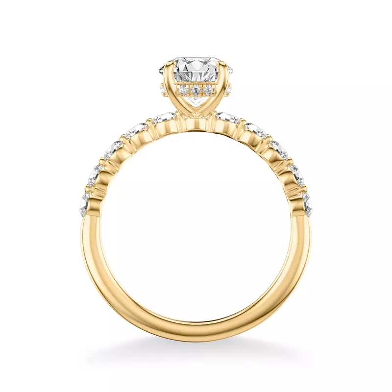18K Yellow Gold Bliss Grand Shared Prong Diamond Engagement Ring