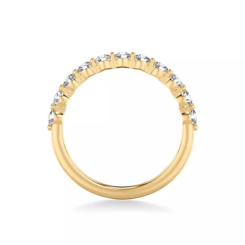 18K Yellow Gold Bliss Grand Shared Prong Diamond Band