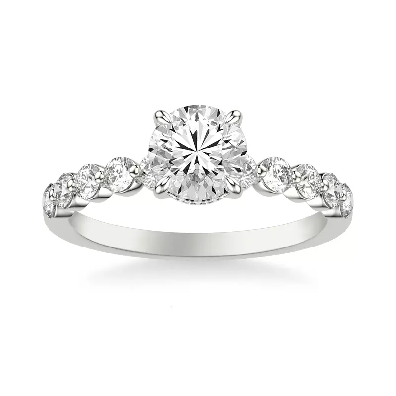 Platinum Bliss Grand Shared Prong Diamond Engagement Ring