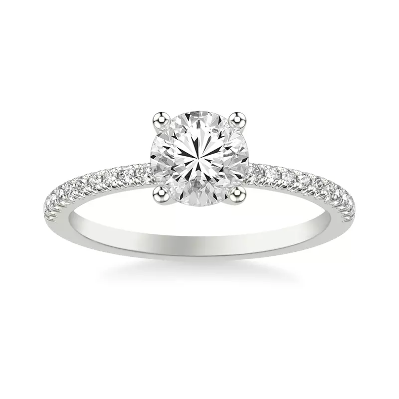 14K White Gold Renata Pavé Diamond Engagement Ring