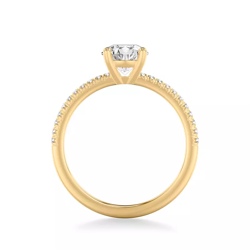 14K Yellow Gold Renata Pavé Diamond Engagement Ring