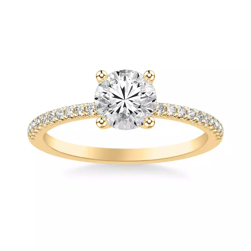 14K Yellow Gold Renata Pavé Diamond Engagement Ring