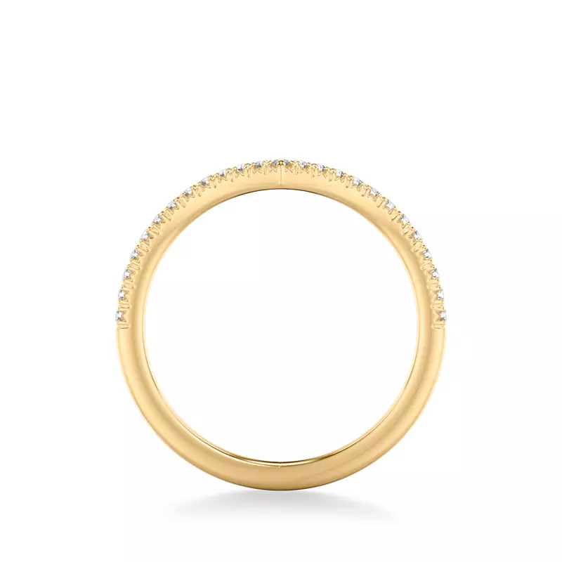 14K Yellow Gold Renata Pavé Diamond V-Band