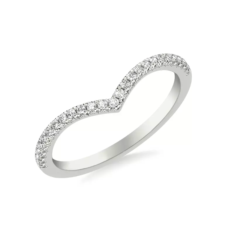 Platinum Renata Pavé Diamond V-Band