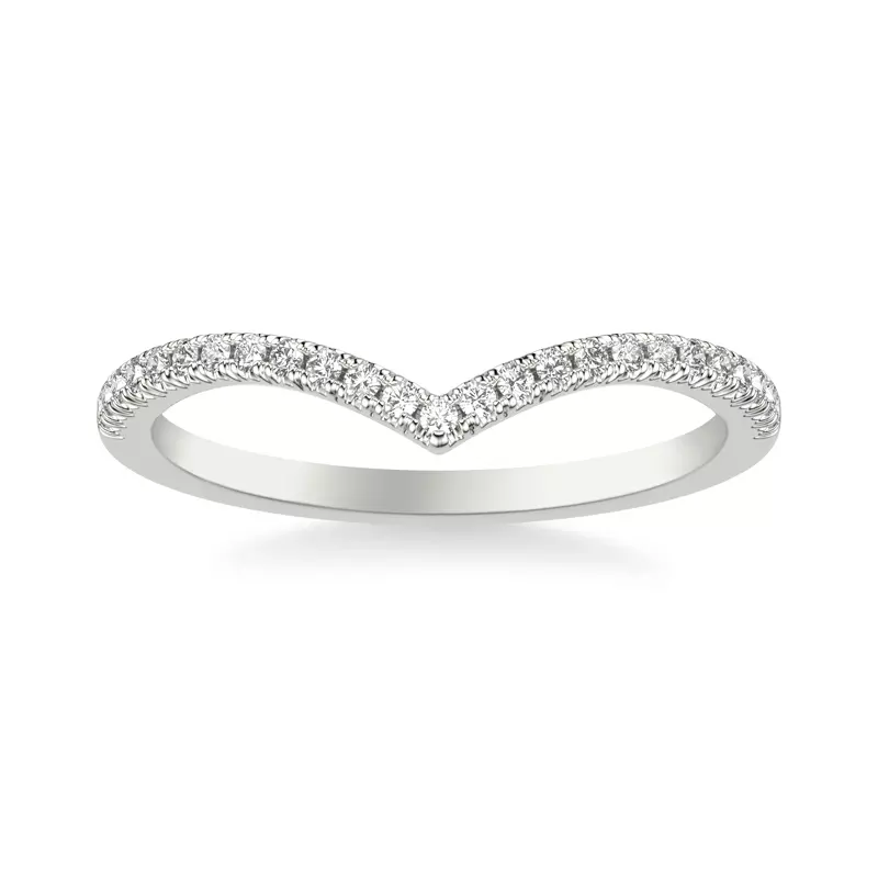 Platinum Renata Pavé Diamond V-Band