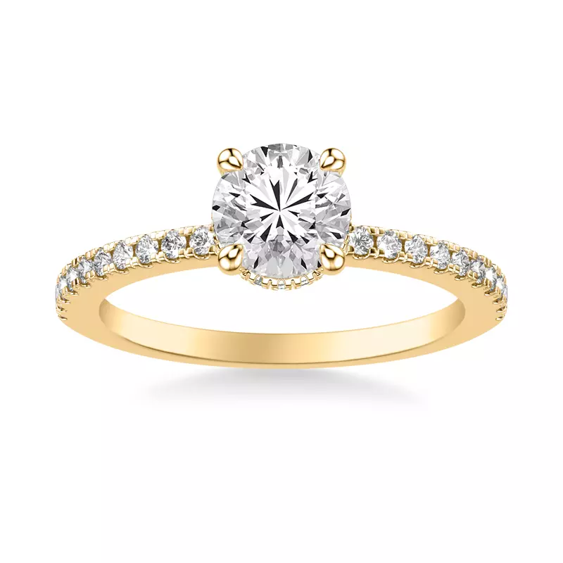 14K Yellow Gold Angela Diamond Engagement Ring
