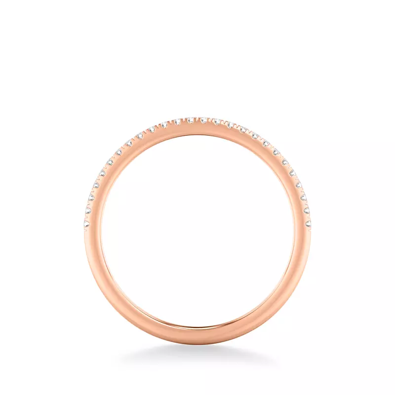 14K Rose Gold Callista Pavé Diamond Band
