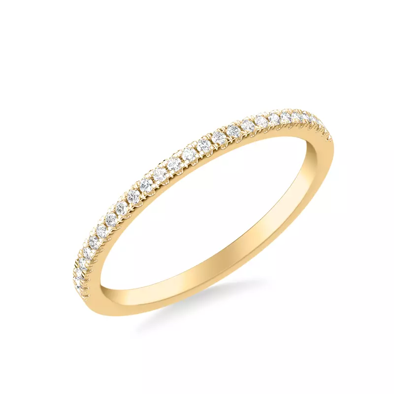 14K Yellow Gold Callista Pavé Diamond Band