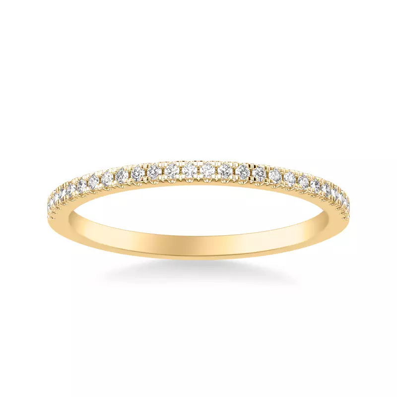 14K Yellow Gold Callista Pavé Diamond Band