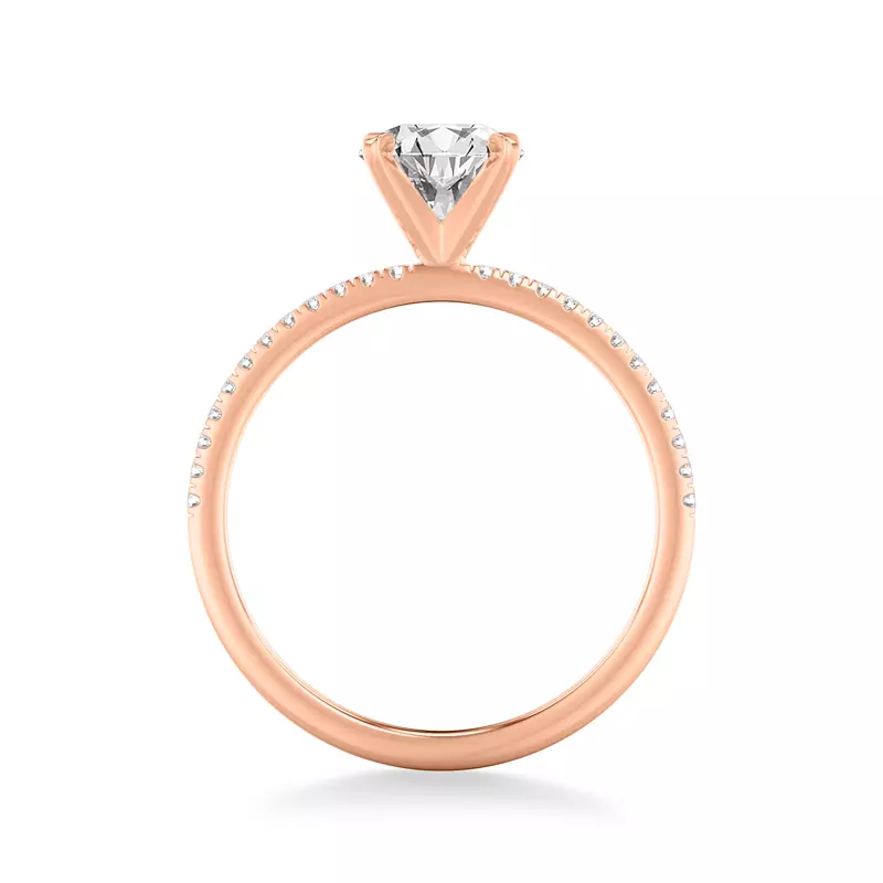14K Rose Gold Callista Pavé Diamond Engagement Ring