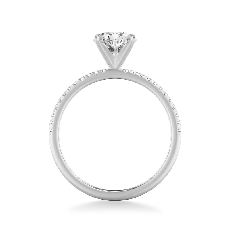 14K White Gold Callista Pavé Diamond Engagement Ring