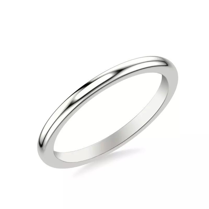 14K White Gold Alice Wedding Band