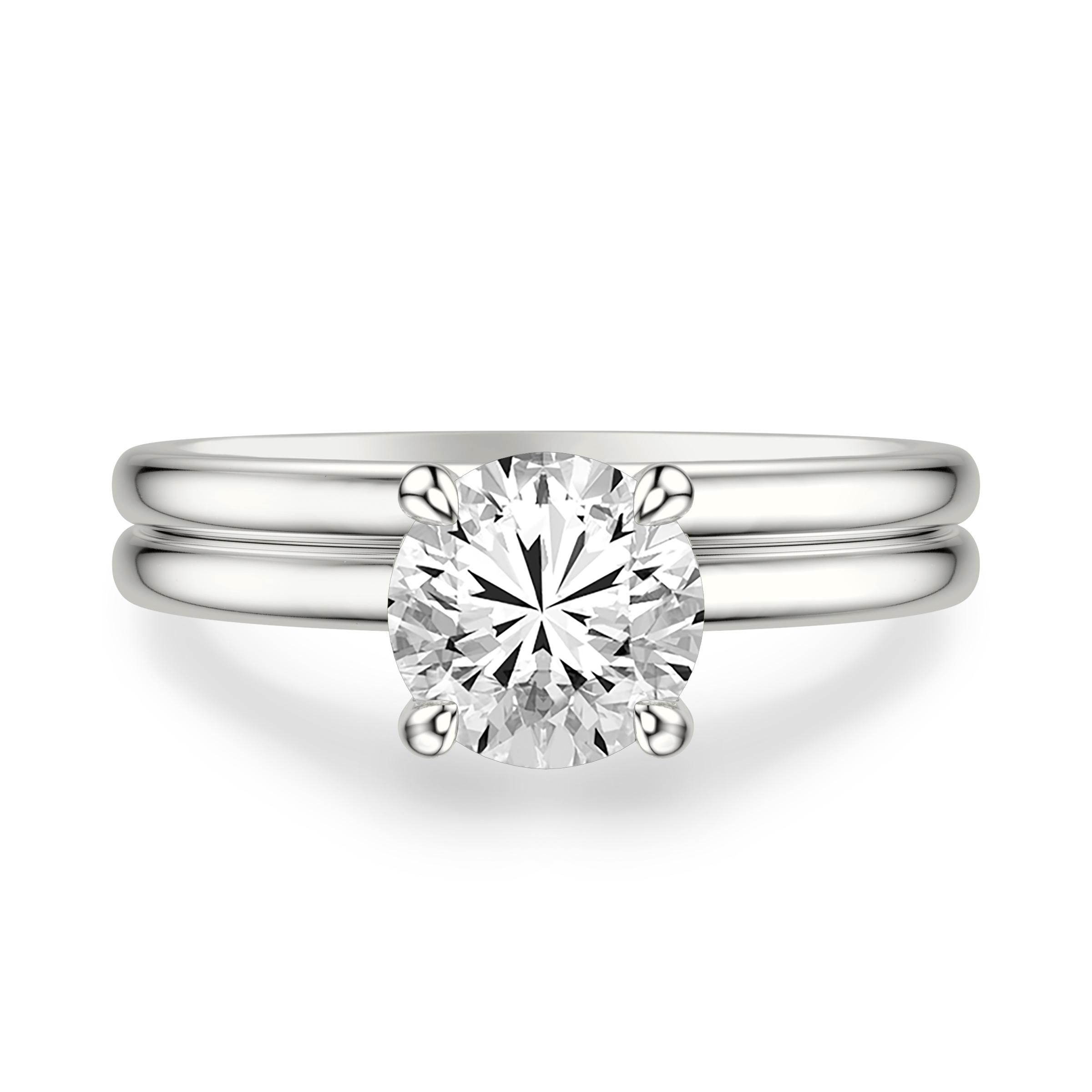 14K White Gold Alice Wedding Band