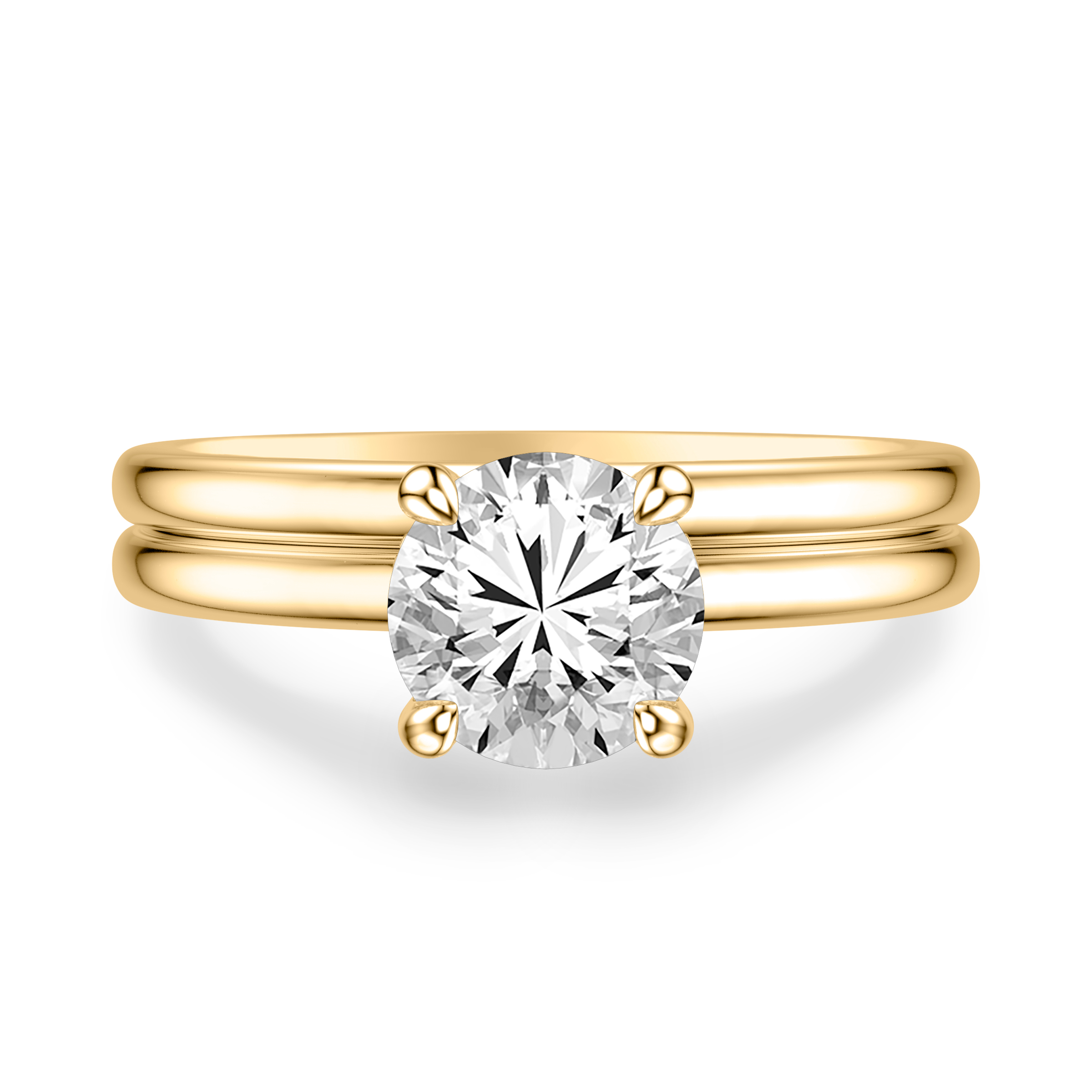 14K Yellow Gold Alice Wedding Band