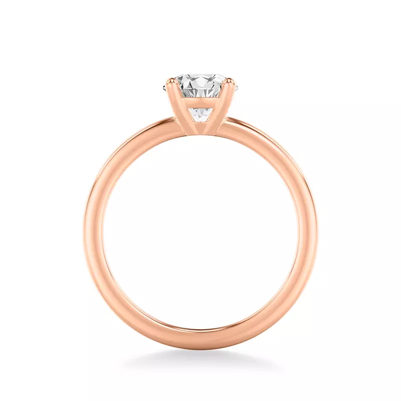 14K Rose Gold Emmy Solitaire Engagement Ring