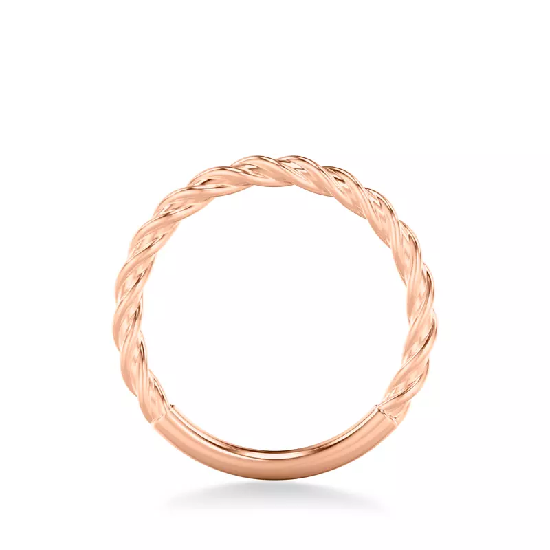 14K Rose Gold Sasha High-Polished Twist Band